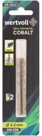 Набор сверл WERTVOLL спиральных по металлу DR-5042 4.2 мм 2 шт.