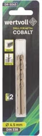 Набор сверл WERTVOLL спиральных по металлу DR-5045 4.5 мм 2 шт.
