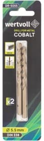 Набор сверл WERTVOLL спиральных по металлу DR-5055 5.5 мм 2 шт.