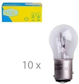 Автолампа Trifa P21/5W BAY15d 21,5 W прозрачная 03382