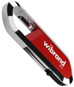 Флешка Wibrand Aligator Dark Red 8 ГБ