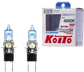 Автолампа KOITO WhiteBeam ver. III H3C PK22s 50 W прозрачно-голубая P0753W