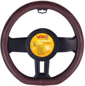 Чохол на кермо Voin VLOD-LF2161 шкіра з перфорацією колір коричневий