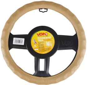 Чехол на руль Voin VLOD-24LC6 искусственная кожа с перфорацией с 1 швом цвет бежевый