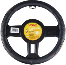 Чохол на кермо Voin VLOD-24LC8 штучна шкіра колір чорний