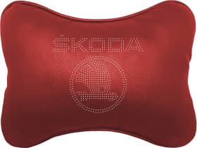 Подушка-подголовник StatusCASE красная Skoda ap0011202