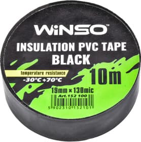 Ізоляційна стрічка Winso 152100 чорна ПВХ 19 мм x 10 м