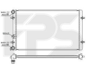 Радиатор охлаждения двигателя FPS FP62A826