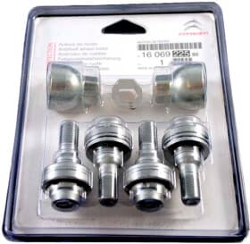 Комплект болтов-секреток с ключом Citroen / Peugeot 1606922580