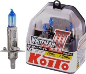 Автолампа KOITO WhiteBeam ver. III H1 P14,5s 55 W 100 W прозрачно-голубая p0751w