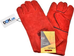 Краги Sigma кожаные красные