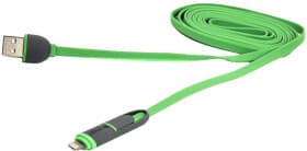 Кабель 2 в 1 PowerPlant CA910502 USB - Apple Lighting - Micro USB 2 м