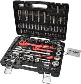 Набор инструментов Intertool ET-6108 1/2", 1/4" 108 ед.