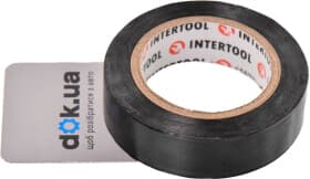 Ізоляційна стрічка Intertool it0011 чорна ПВХ 17 мм x 10 м