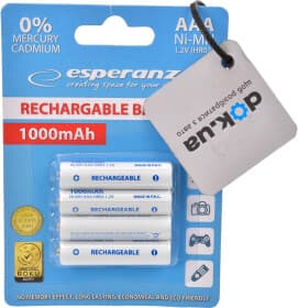 Аккумуляторная батарейка ESPERANZA EZA102W 1000 mAh 4 шт