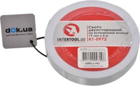 Двухсторонний скотч Intertool KT0972 на полиэтиленовой основе 19 мм x 5 м