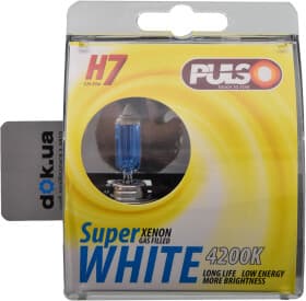 Автолампа Pulso Super White H7 PX26d 55 W синя LP-72551