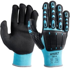 Рукавички робочі Hazet трикотажні з нітриловим покриттям блакитні