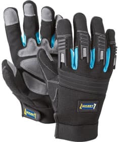 Рукавички робочі Hazet з тканини "Bignet" зі шкіряними та ПВХ вставками чорні
