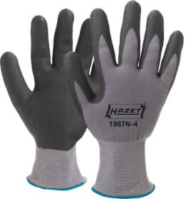 Рукавички робочі Hazet хб з поліестеровим покриттям чорні