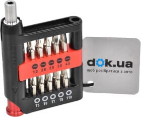 Викрутка прецизійна з набором бит Intertool VT-3339