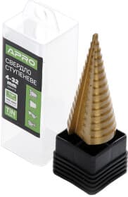 Сверло Apro ступенчатое по металлу и бетону 830293 4-32 мм Сверло Apro ступенчатое по металлу и бетону 830293 4-32 мм