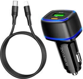 USB зарядка в авто Borofone BZ14A BZ14ACLB
