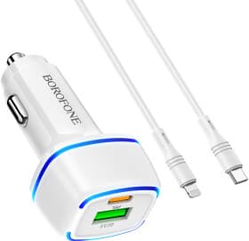 USB зарядка в авто Borofone BZ14A BZ14ACLW