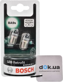 Автолампа Bosch Retrofit LED T4W BA9s 1 W белая 1987301514