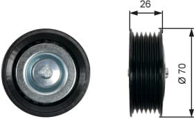 Обводной ролик поликлинового ремня Обводной ролик поликлинового ремня