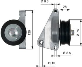 Обводной ролик поликлинового ремня Обводной ролик поликлинового ремня