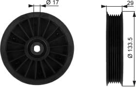 Обводной ролик поликлинового ремня
