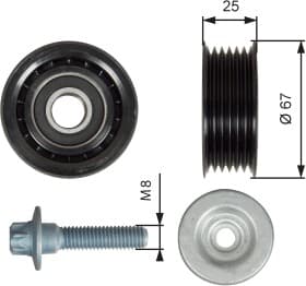 Обводной ролик поликлинового ремня