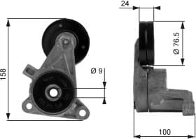 Натяжний ролик поліклинового ременя