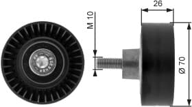 Обводной ролик поликлинового ремня
