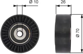Обводной ролик поликлинового ремня