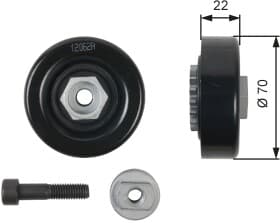 Натяжний ролик поліклинового ременя