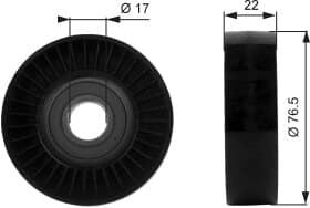 Обводной ролик поликлинового ремня