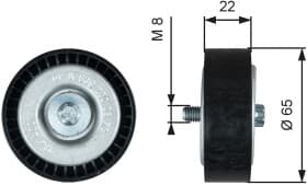 Обводной ролик поликлинового ремня
