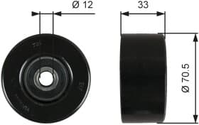 Обвідний ролик поліклинового ременя