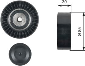 Обвідний ролик поліклинового ременя