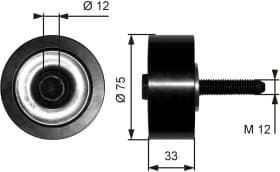 Обводной ролик поликлинового ремня