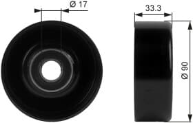 Обводной ролик поликлинового ремня