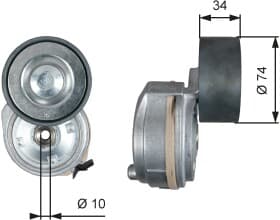 Натяжний ролик поліклинового ременя
