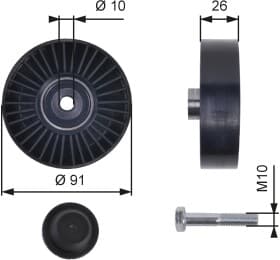 Обводной ролик поликлинового ремня