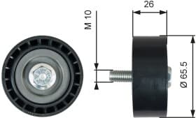 Обвідний ролик поліклинового ременя