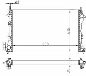 Радіатор охолодження двигуна