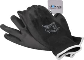 Перчатки рабочие JBM хб с нитриловым покрытием черные