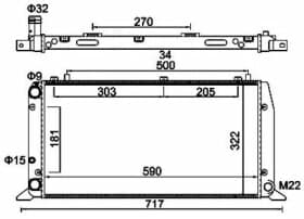 Радиатор охлаждения двигателя Hart 600120