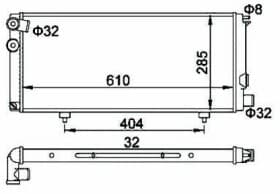Радіатор охолодження двигуна Радіатор охолодження двигуна